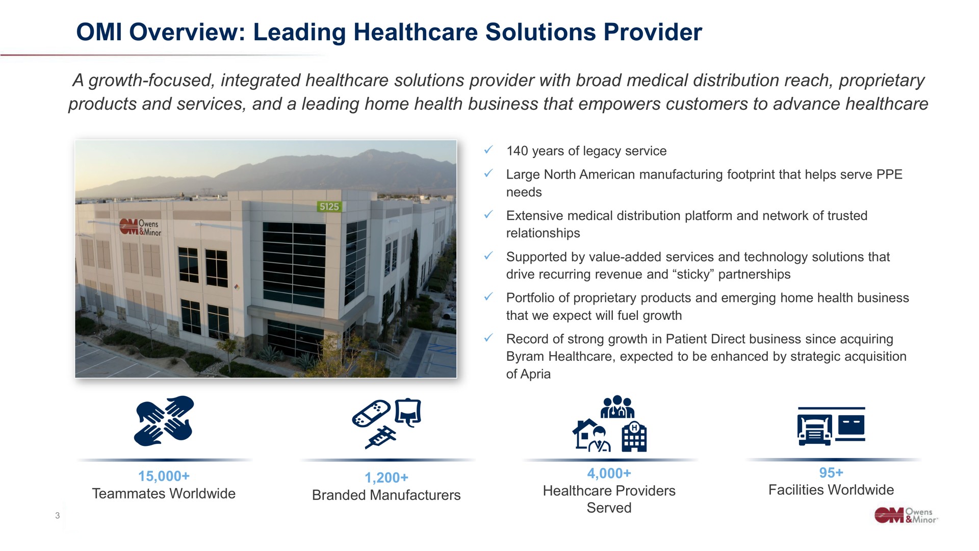 overview leading solutions provider | Owens&Minor