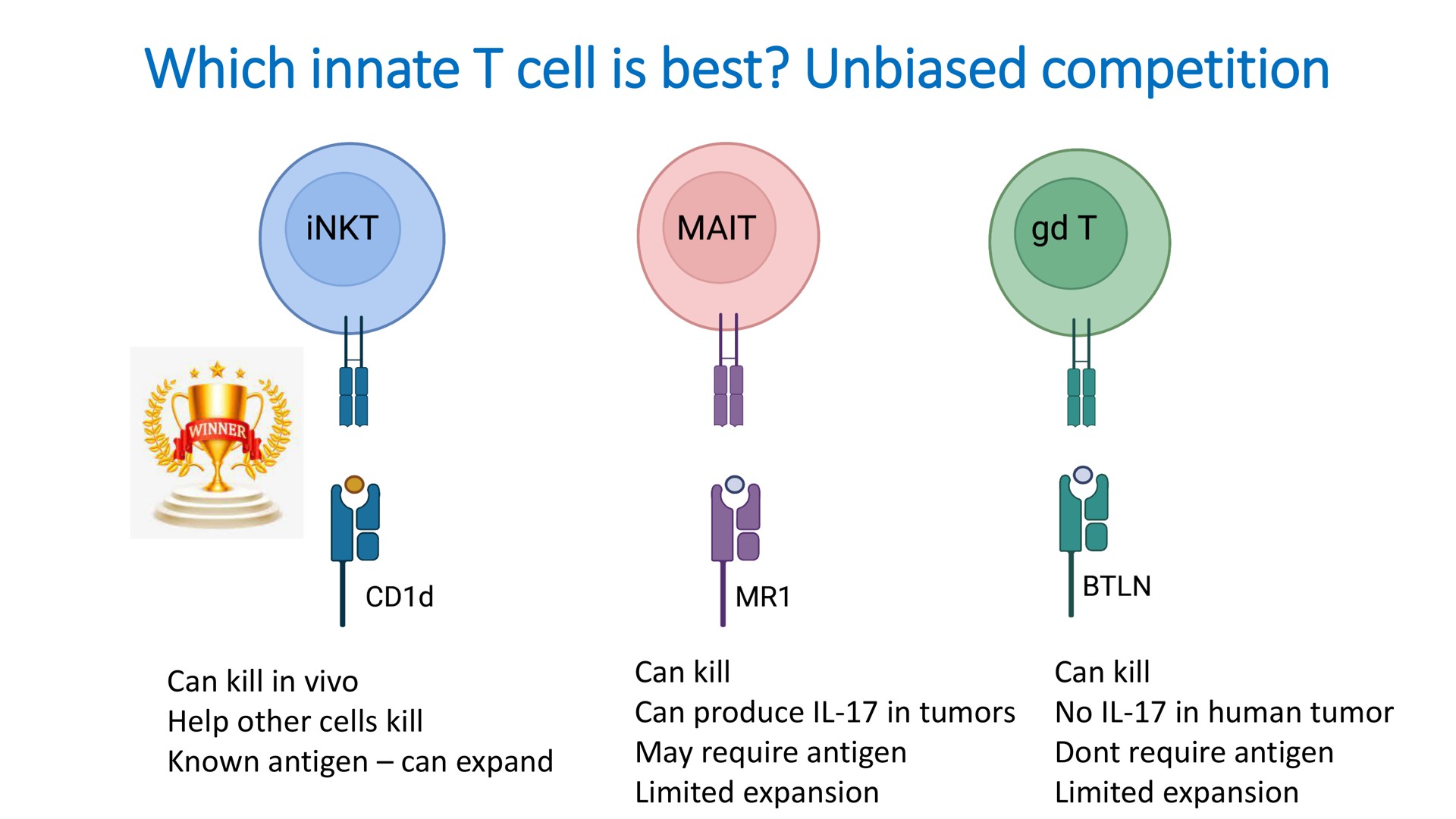 which innate cell is best unbiased competition can kill in can kill can kill | Mink Therapeutics