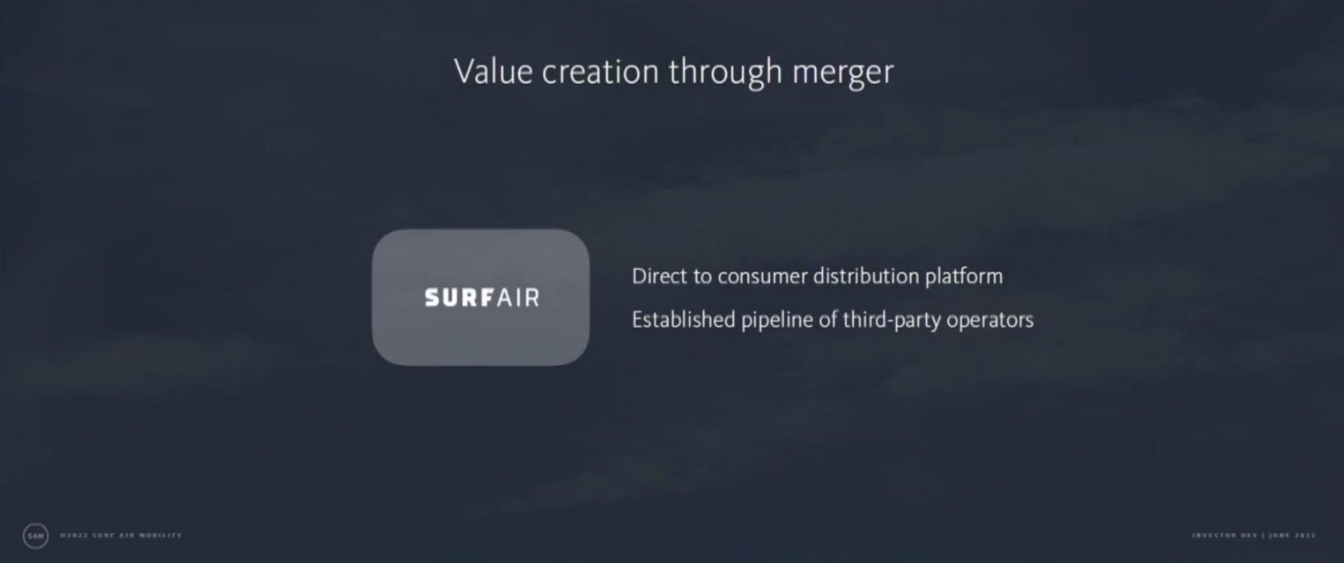 mot olam dam direct to consumer distribution platform established pipeline of third party operators | Surf Air