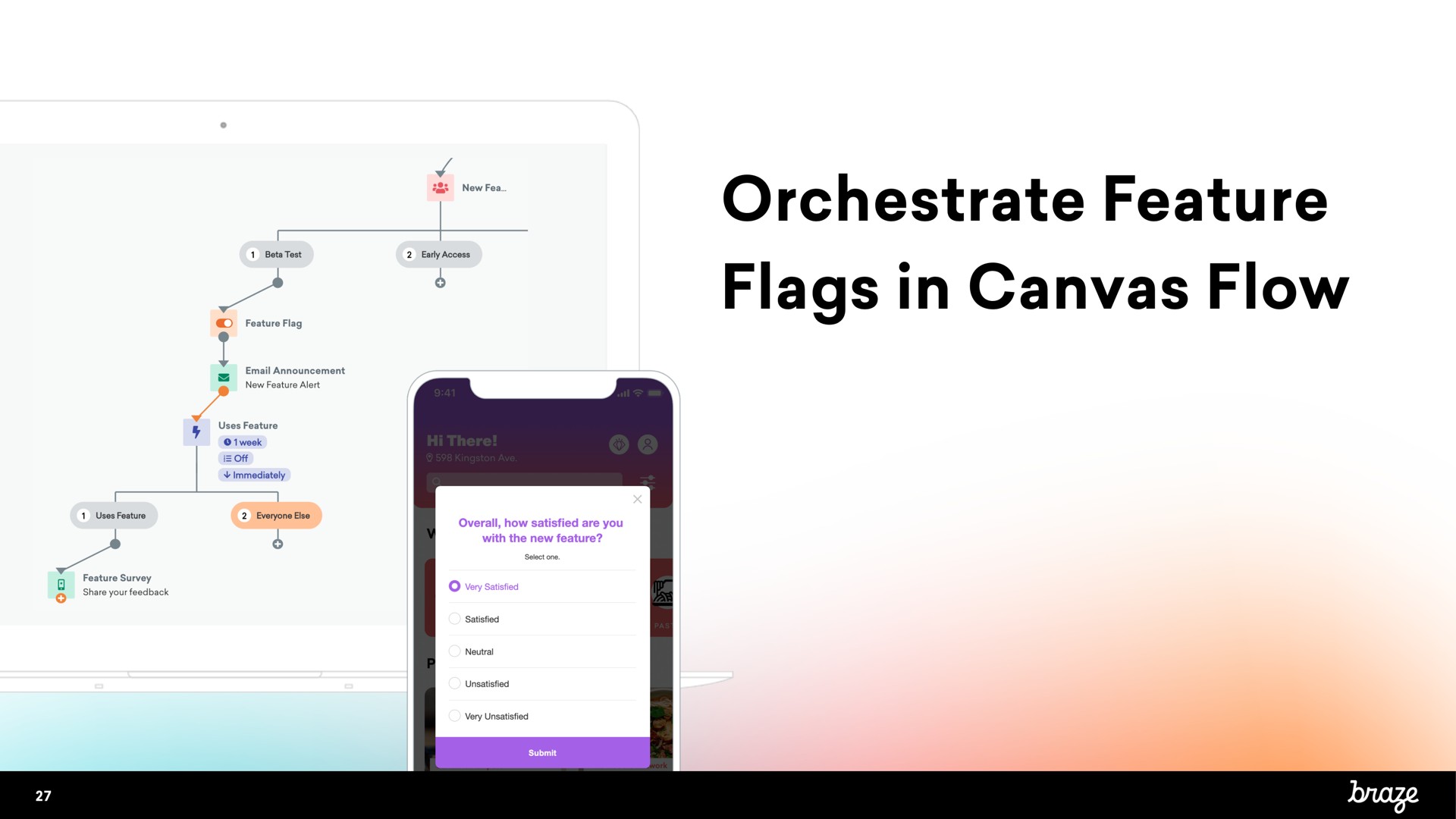 orchestrate feature flags in canvas flow | Braze