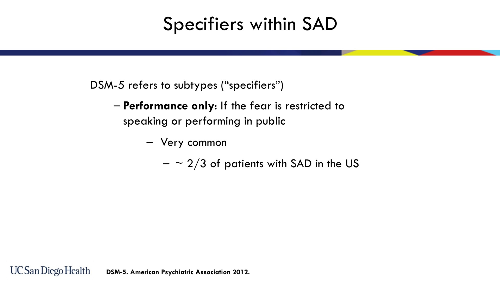 specifiers within sad of patients with in the us | Bionomics