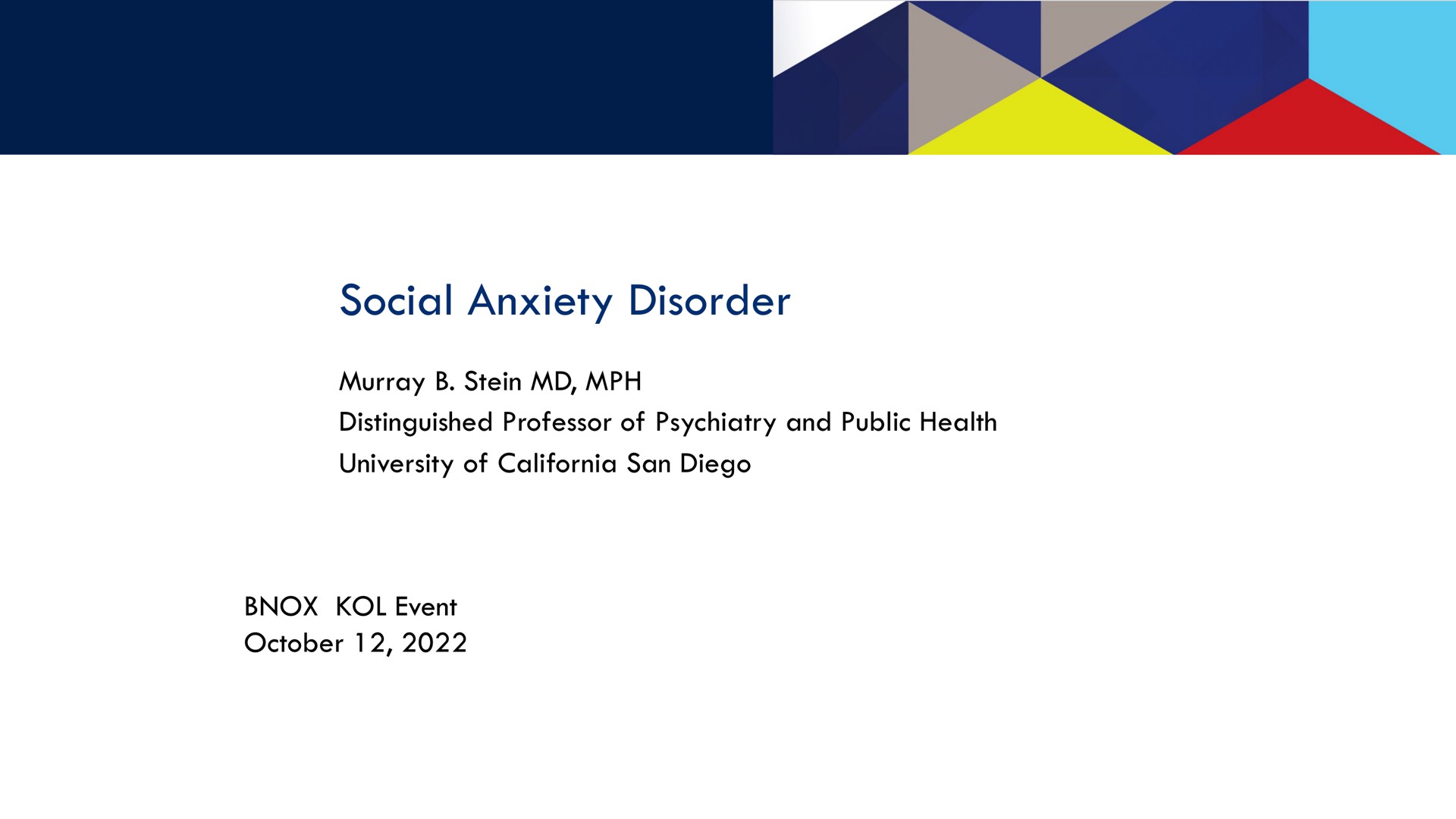social anxiety disorder | Bionomics