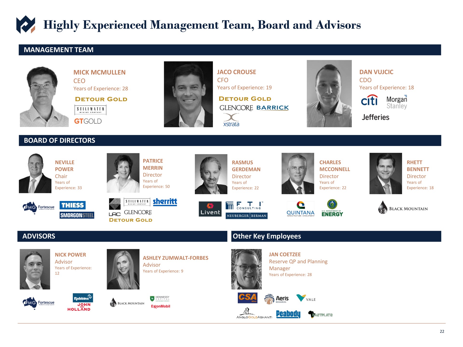 highly experienced management team board and advisors lee a | Metals Acquisition Corp
