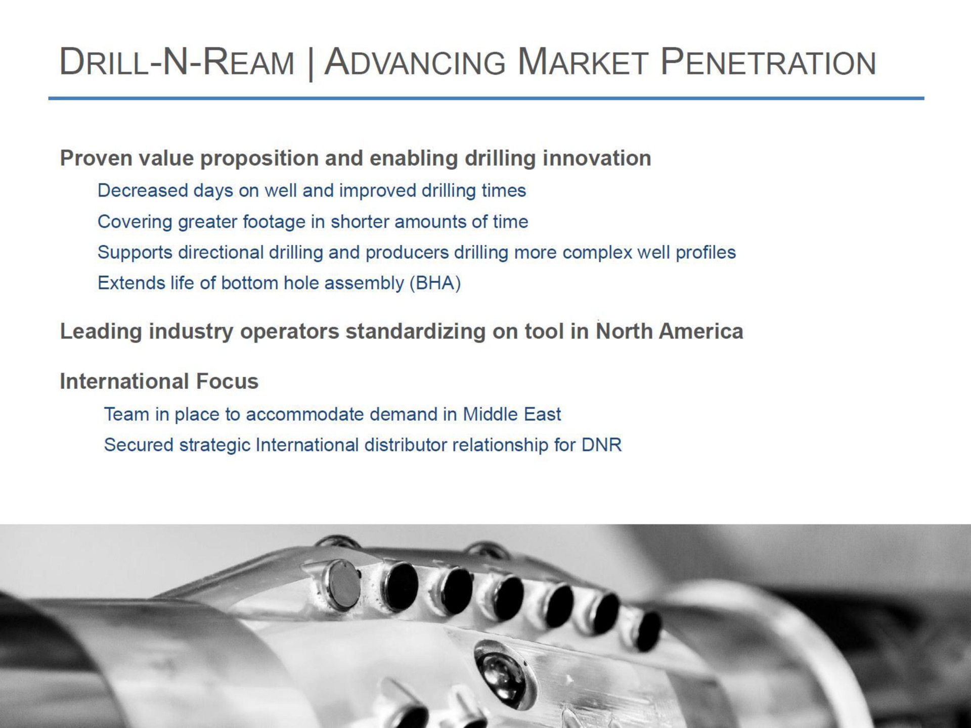 drill ream advancing market penetration | Superior Drilling Products