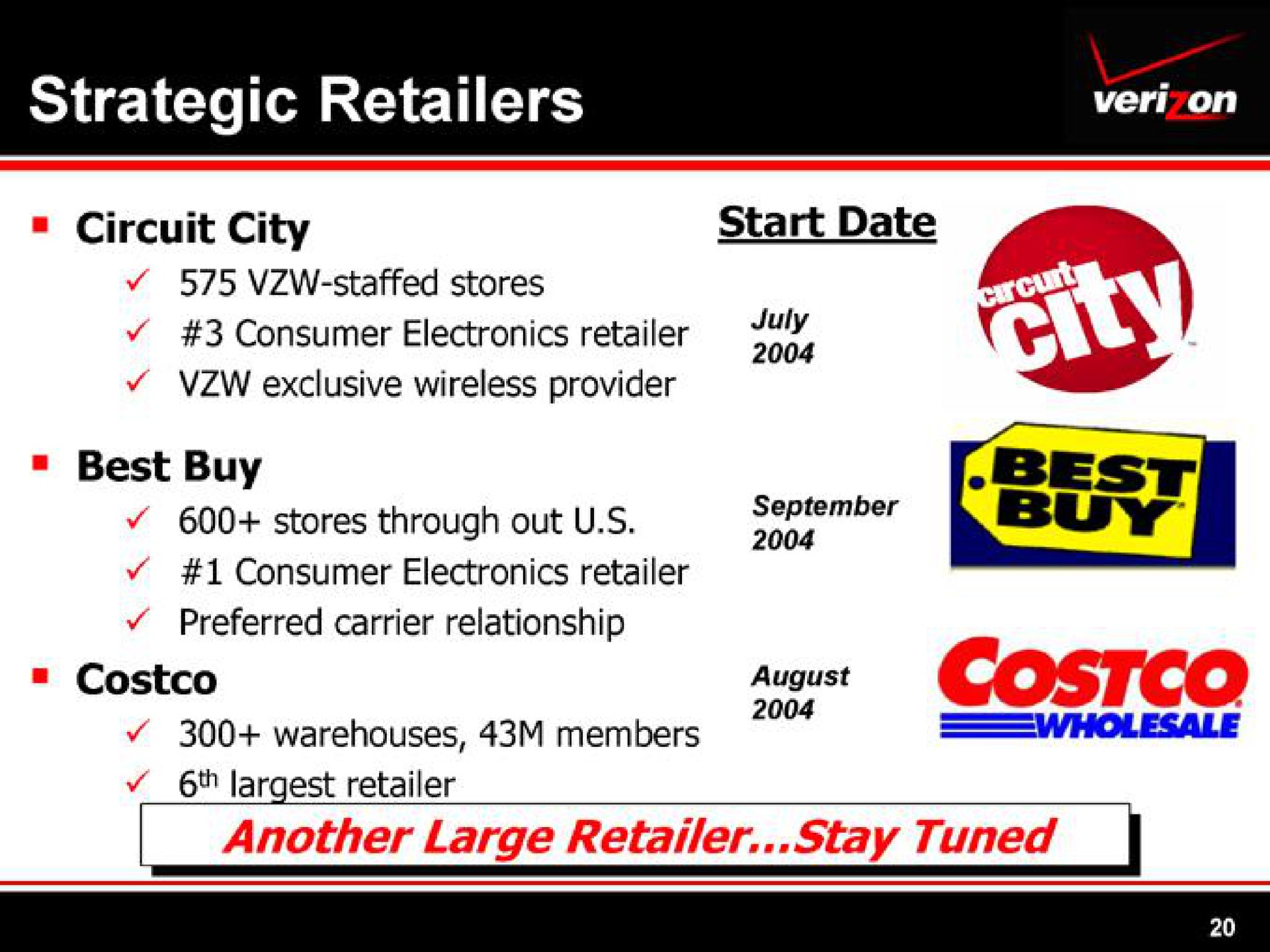 strategic retailers | Verizon