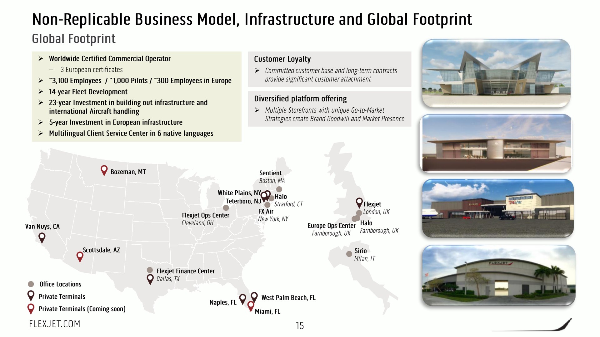 non business model infrastructure and global footprint global footprint | FlexJet