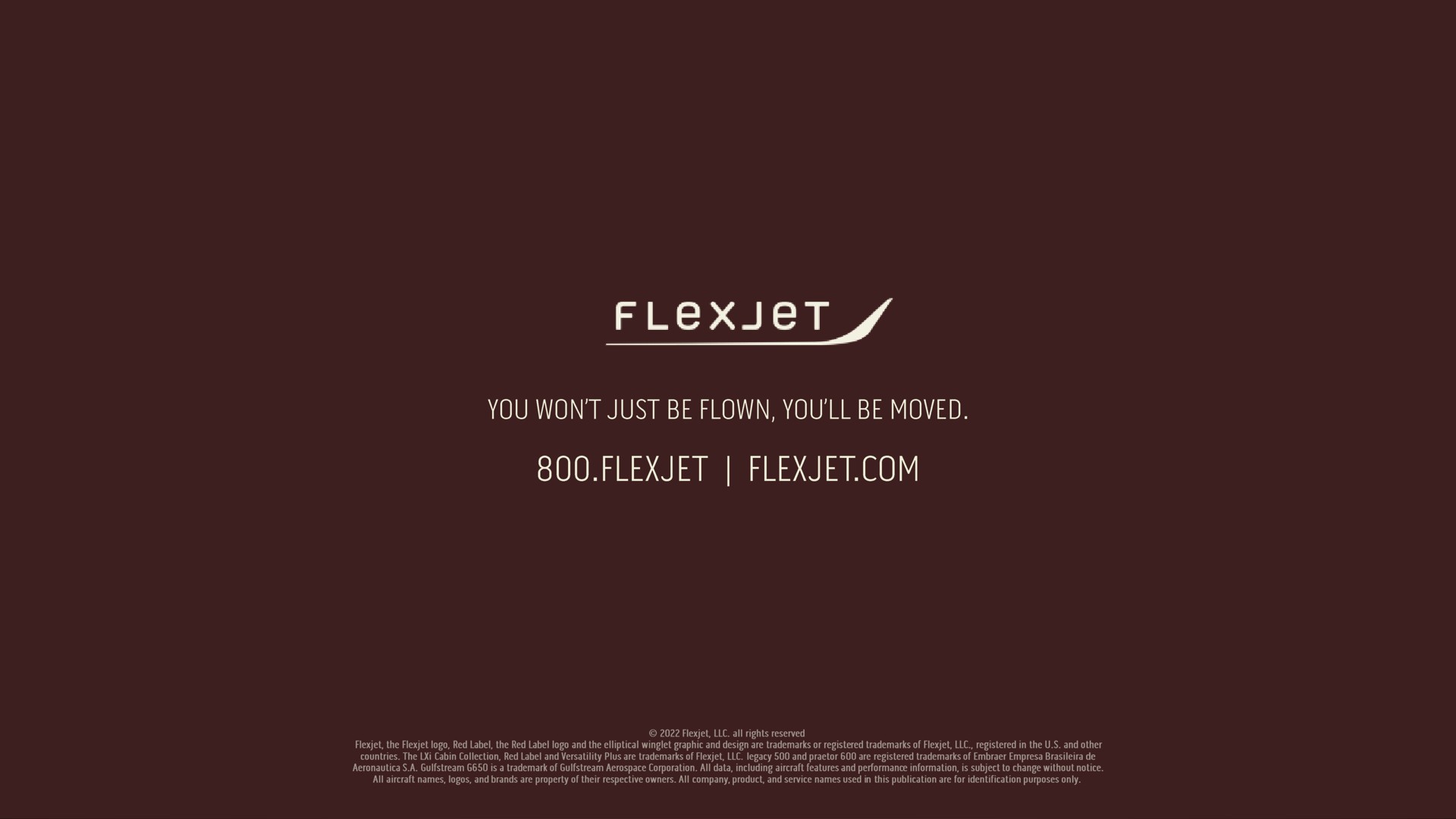 you won just be flown you be moved geo nee | FlexJet